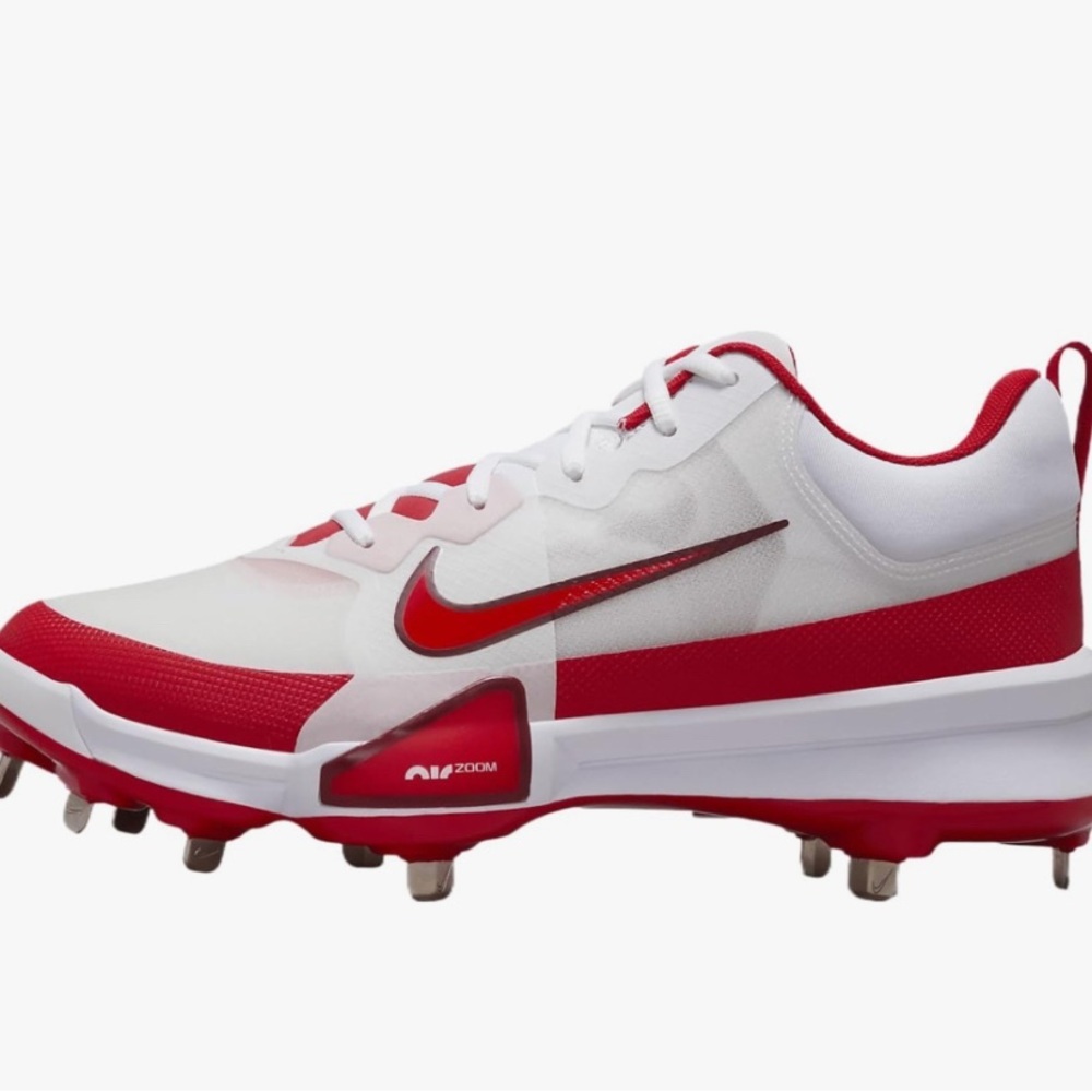 New
Nike Force Zoom Trout 9 Pro Baseball Cleats (White/Team Red/University Red 7